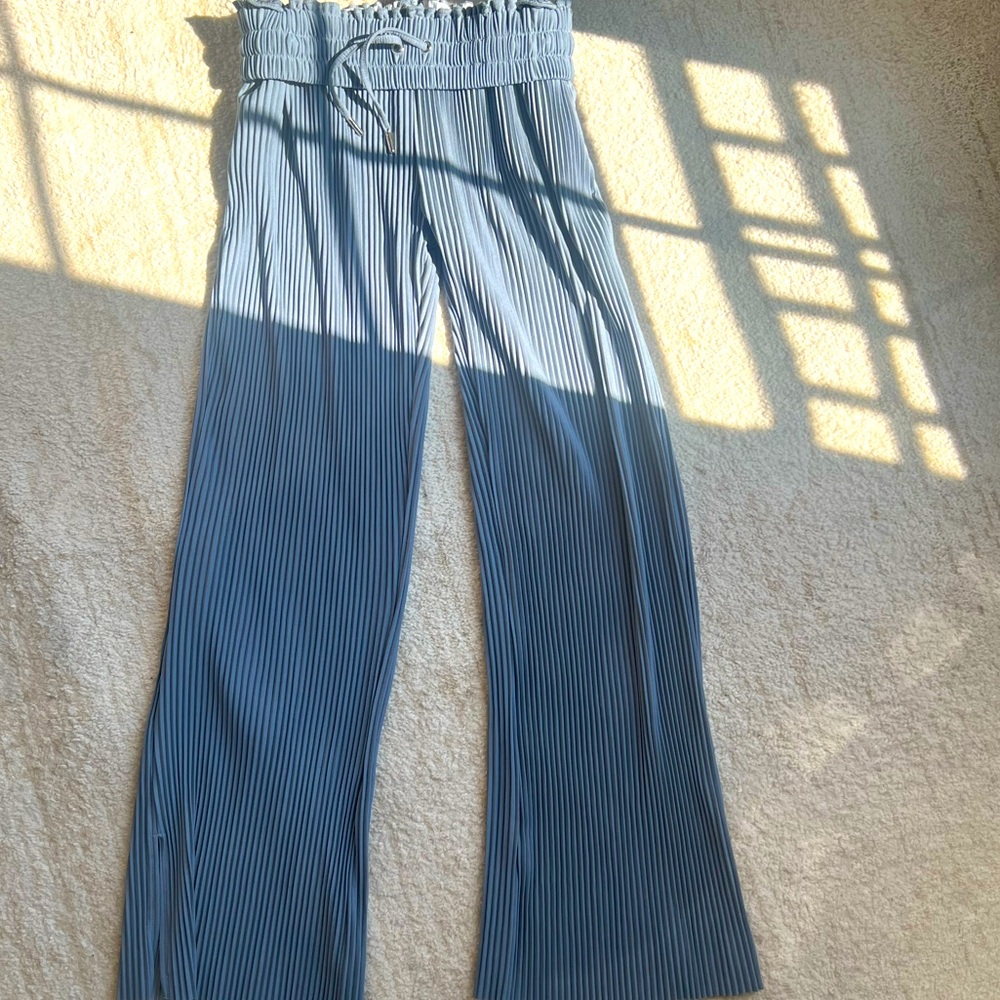 Pleated Wide Leg Slip On Trousers